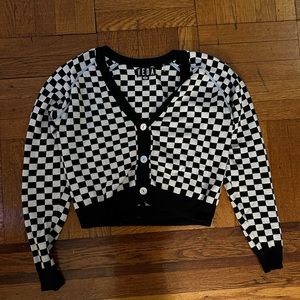 Veda checkerboard cardigan